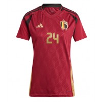 Maglia Calcio Belgio Amadou Onana #24 Prima Divisa Donna Europei 2024 Manica Corta